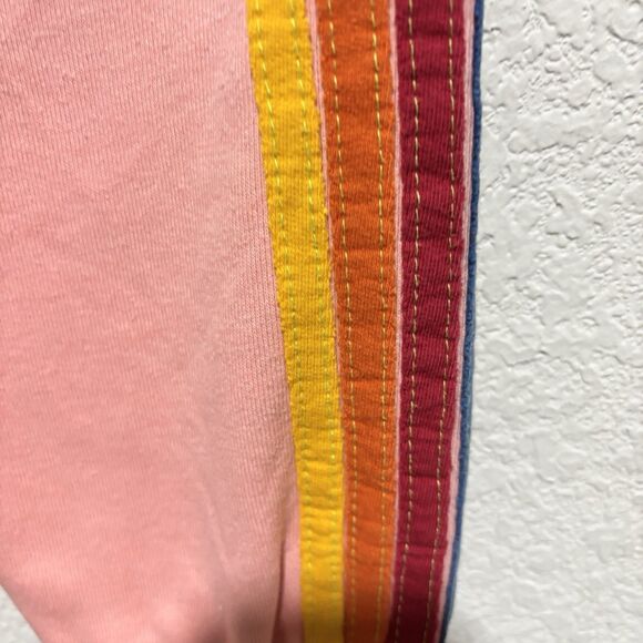 AVIATOR NATION 5 Stripe Sweatpants Womens Sz XS Pink Pull-On Athleisure Flawed - Picture 7 of 11